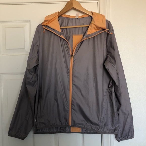 Lucy Gray & Apricot Orange Lightweight Windbreaker - Picture 1 of 4
